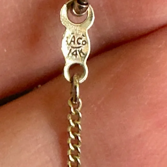 Artisan 14K Gold Handmade Fiber Art Signed Heart Pendant Necklace & Earrings - Picture 3 of 8